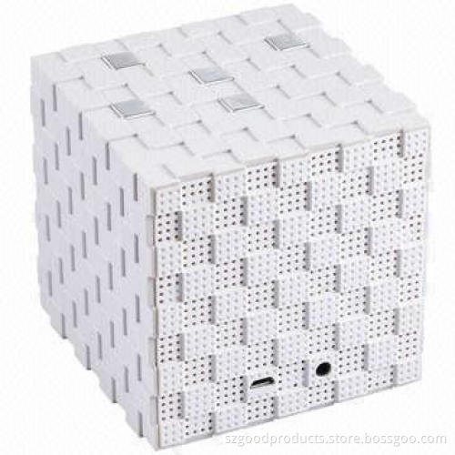 Magic Cube Bluetooth Speakers with 1,200mAh High Capacity Battery, Super Long Music Play Time